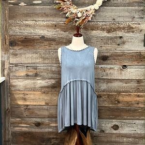 Blue babydoll shirt/minidress